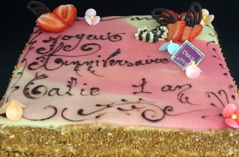 Gâteau d'anniversaire Fraisier