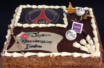 Gâteau d'anniversaire PSG